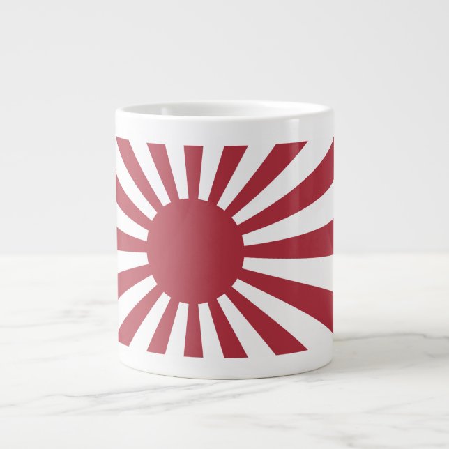 Japan Imperial Rising Sun Flag, Edo to WW2 Large Coffee Mug (Front)