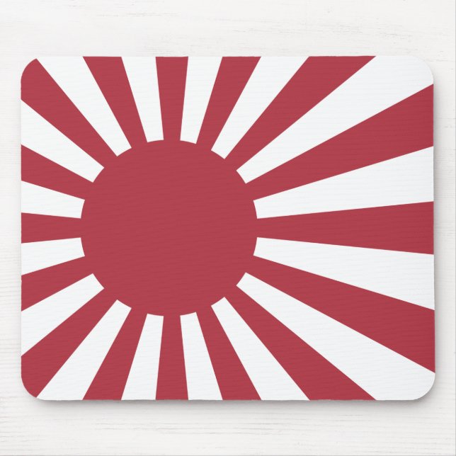 Japan Imperial Rising Sun Flag, Edo to WW2 Mouse Mat (Front)