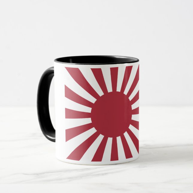 Japan Imperial Rising Sun Flag, Edo to WW2 Mug (Front Left)