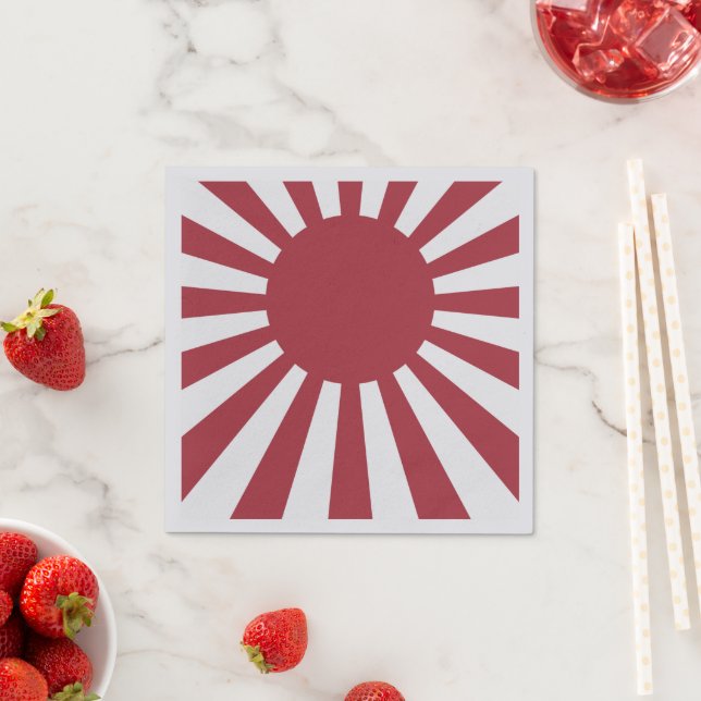 Japan Imperial Rising Sun Flag, Edo to WW2 Napkin (Insitu)