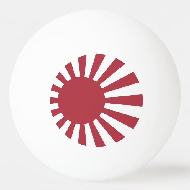 Japan Imperial Rising Sun Flag, Edo to WW2 Ping Pong Ball (Front)