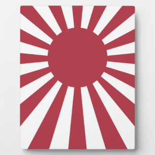 Japan Imperial Rising Sun Flag, Edo to WW2 Plaque
