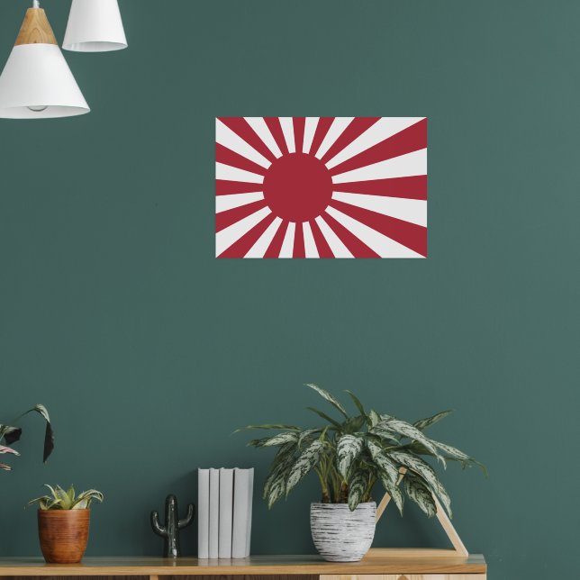1 x MADE N JAPAN RSNG SUN Stcker/Decal RED & WHTE - 75mm - GLOSS