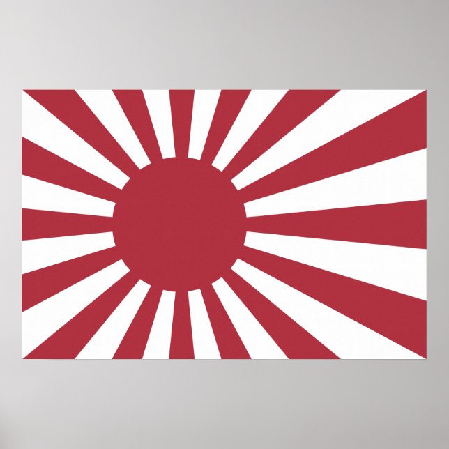 Japan Imperial Rising Sun Flag, Edo to WW2 Poster (Front)