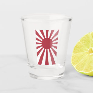 Japan Imperial Rising Sun Flag, Edo to WW2 Shot Glass