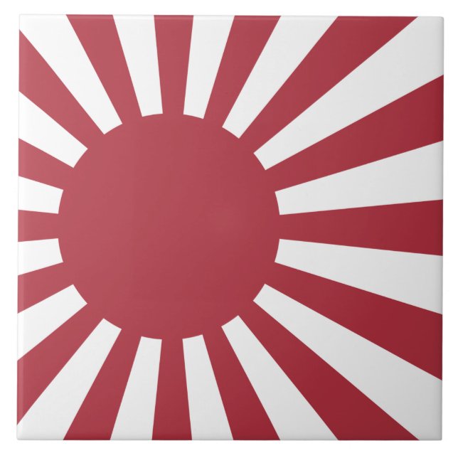 Japan Imperial Rising Sun Flag, Edo to WW2 Tile (Front)