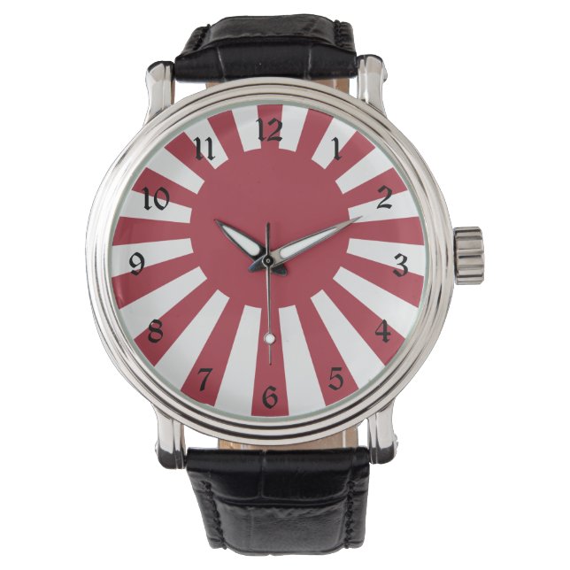 Japan Imperial Rising Sun Flag, Edo to WW2 Watch (Front)