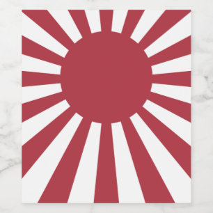 Japan Imperial Rising Sun Flag, Edo to WW2 Wine Label