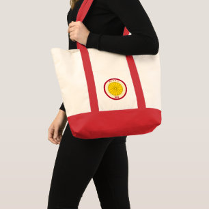 Japan Imperial Seal Emblem Circle Shape Tote Bag