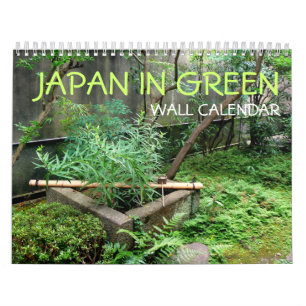 Japan in Green Wall Calendar