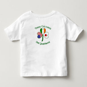 Japan Ireland USA Shamrock Flag Personalised Toddler T-Shirt