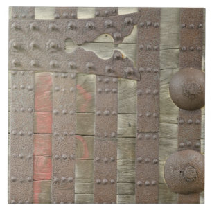 Japan, Ishikawa, Kanazawa, Castle Gate Detail Tile