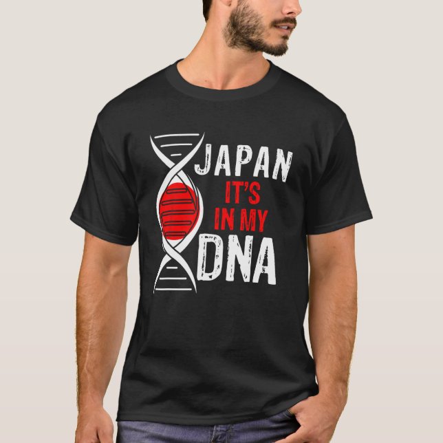 Japan It s In My DNA Proud Japanese Japan Flag T-Shirt (Front)