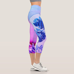 Japan - Japanese Art (Great Wave off Kanagawa)  Ca Capri Leggings