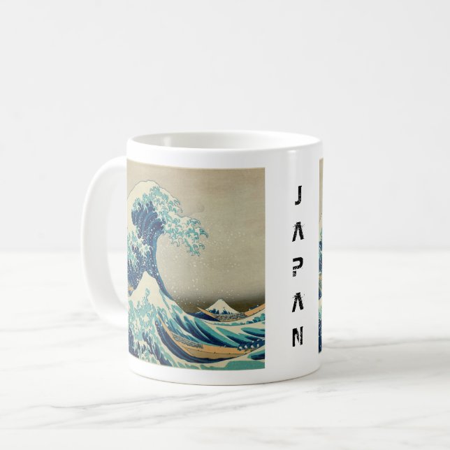 Japan - Japanese Art (Great Wave off Kanagawa) Coffee Mug (Front Left)