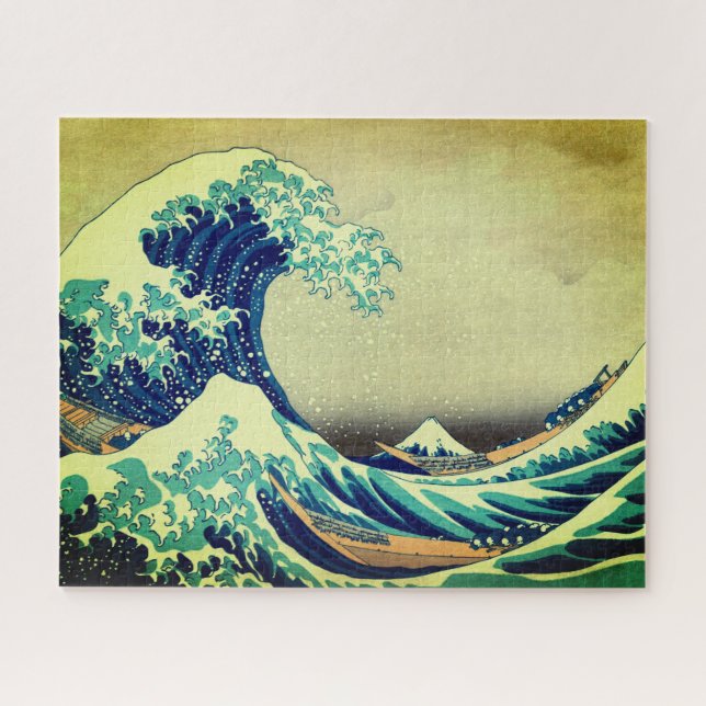 Japan - Japanese Art (Great Wave off Kanagawa) Jigsaw Puzzle (Horizontal)