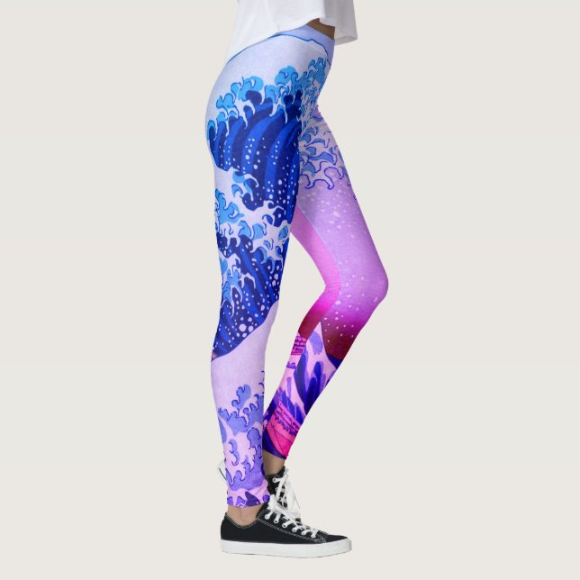 Japan - Japanese Art (Great Wave off Kanagawa) Leggings (Right)