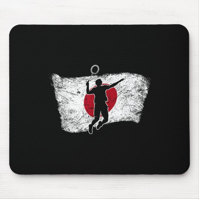 Japan Japanese Flag Badminton  Mouse Mat (Front)
