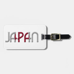 Japan Japanese Flag Colours Typography Souvenir Luggage Tag