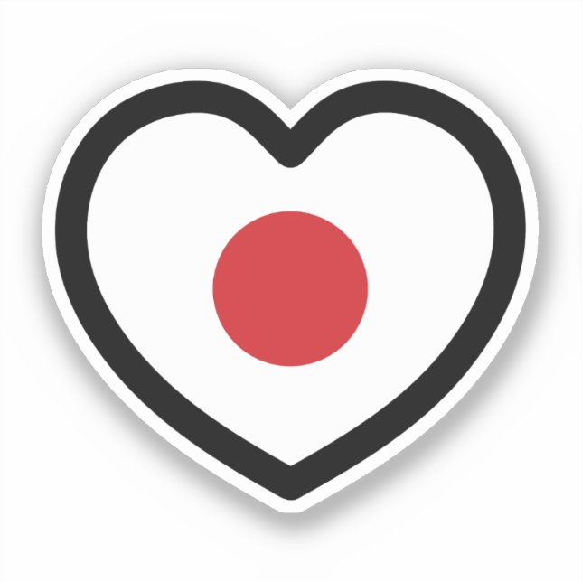 Japan | Japanese Flag Heart (Front)