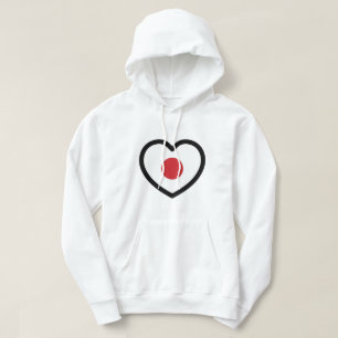 Japan   Japanese Flag Heart Hoodie