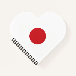 Japan Japanese Flag Heart Notebook