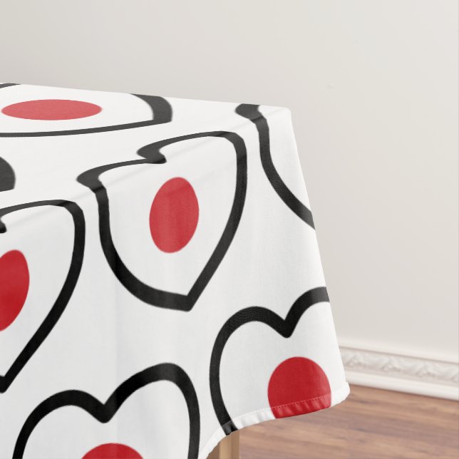 Japan | Japanese Flag Heart Tablecloth (In Situ)