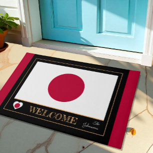 Japan & Japanese Flag house mats /sports Welcome