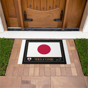 Japan & Japanese Flag house mats /sports Welcome