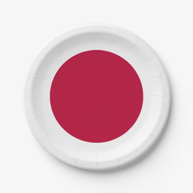 Japan (Japanese) Flag Paper Plate (Front)