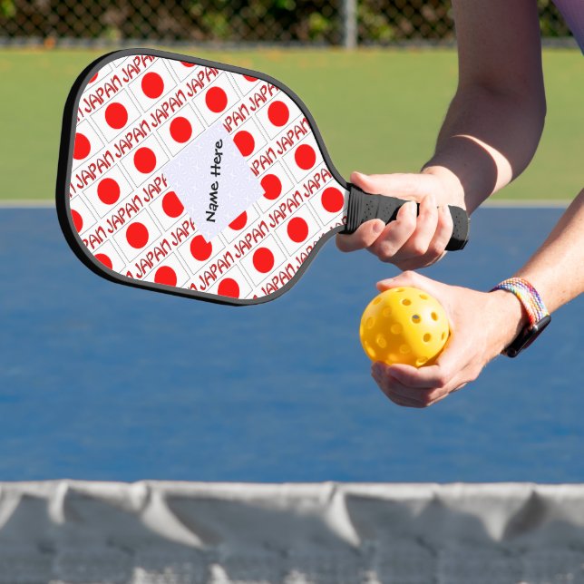 Japan Japanese Flag Tiled Personalized  Pickleball Paddle (Insitu)