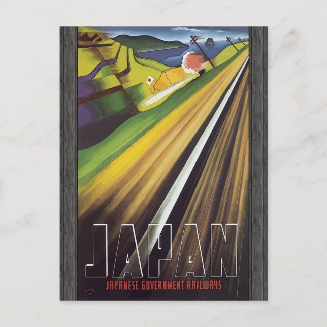 Japan Japanese Government Railways, Vintage Postcard (Front)