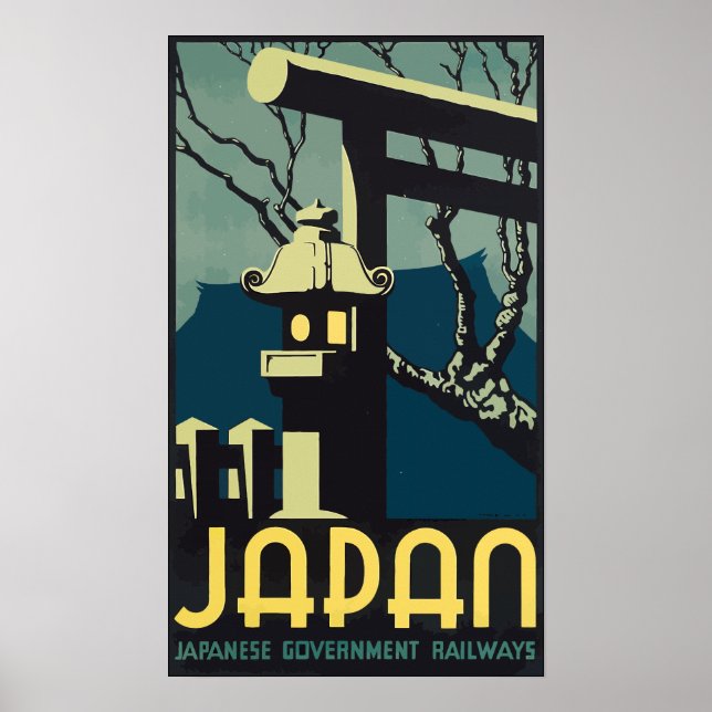 Japan Japanese Government Railways, Vintage Poster (Front)