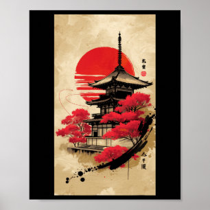Japan Japanese Kyoto Tokyo Shrine Temple  Poster