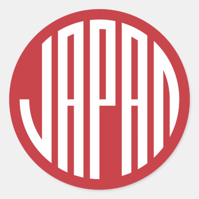 Japan - Japanese round design Classic Round Sticker (Front)