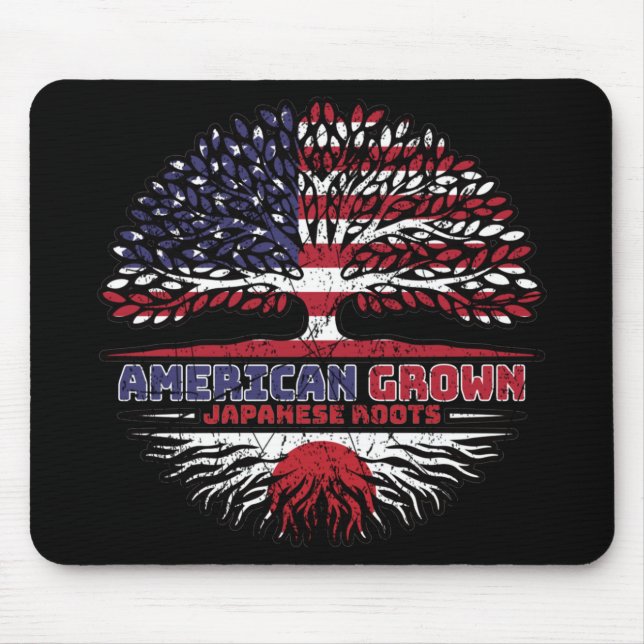 Japan Japanese US American USA United States Tree Mouse Mat (Front)