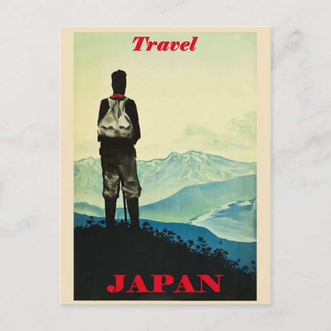 Japan Japanese Vintage Travel Poster Postcard (Front)