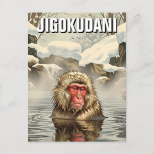 Japan Jigokudani Monkey Park Snow Monkey Postcard