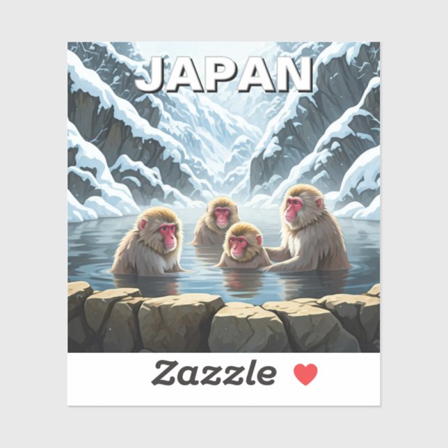 Japan Jigokudani Monkey Park Snow Monkeys (Sheet)