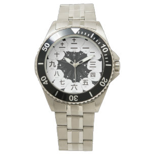 Japan kanji MANGA style [black face] Watch