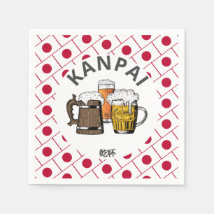 JAPAN Kanpai 乾杯 Great Japanese Beer Paper Napkin