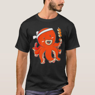 Japan Kawaii Anime Octopus Sushi Chef Traditional  T-Shirt