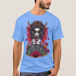 Japan Kawaii Geisha Japanese Anime Girl in Kimono T-Shirt