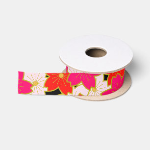 japan kimono styled sakura ribbon satin ribbon
