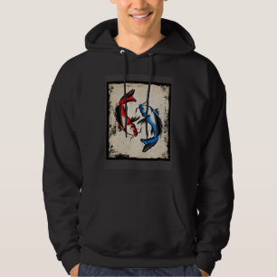Japan koi carp fish Japanese Retro  1 Hoodie