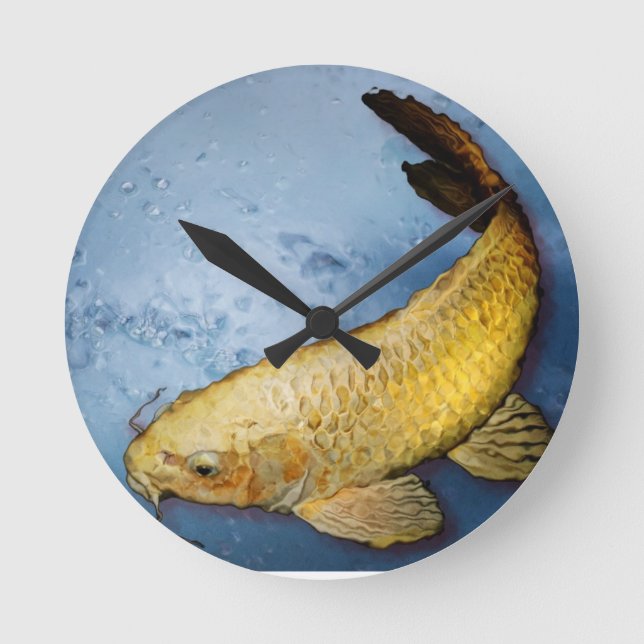 Japan koi fish round clock (Front)