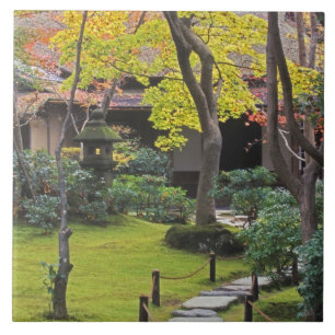 Japan, Kyoto, Arashiyama, Okochi Sanso Tile