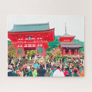 Japan Kyoto beautiful temple landscape challenging Jigsaw Puzzle