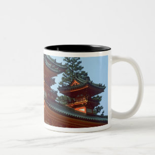 Japan, Kyoto, Colourful Heian Jingu Temple, Two-Tone Coffee Mug