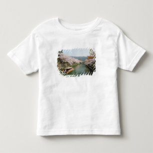 Japan, Kyoto. Flower viewing on the boat Toddler T-Shirt